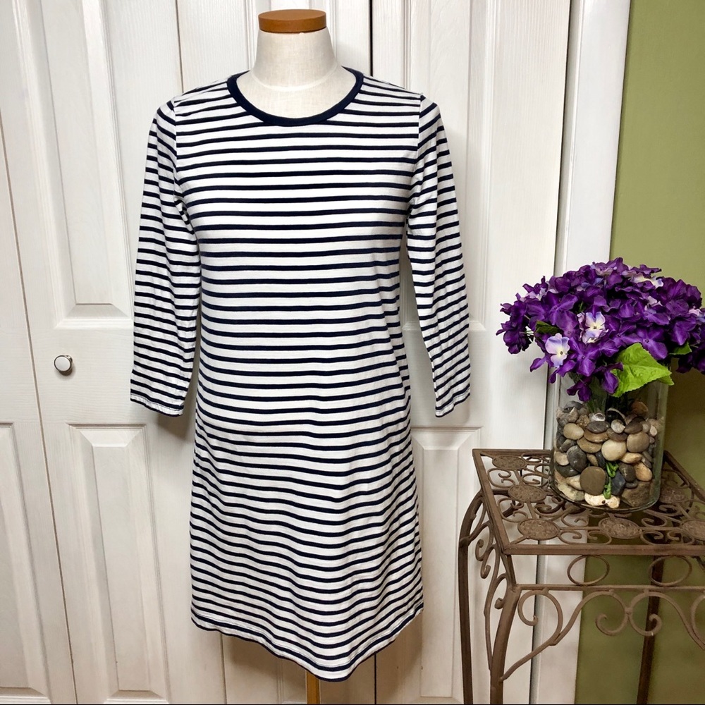 J. Crew Factory soft striped long sleeve dress